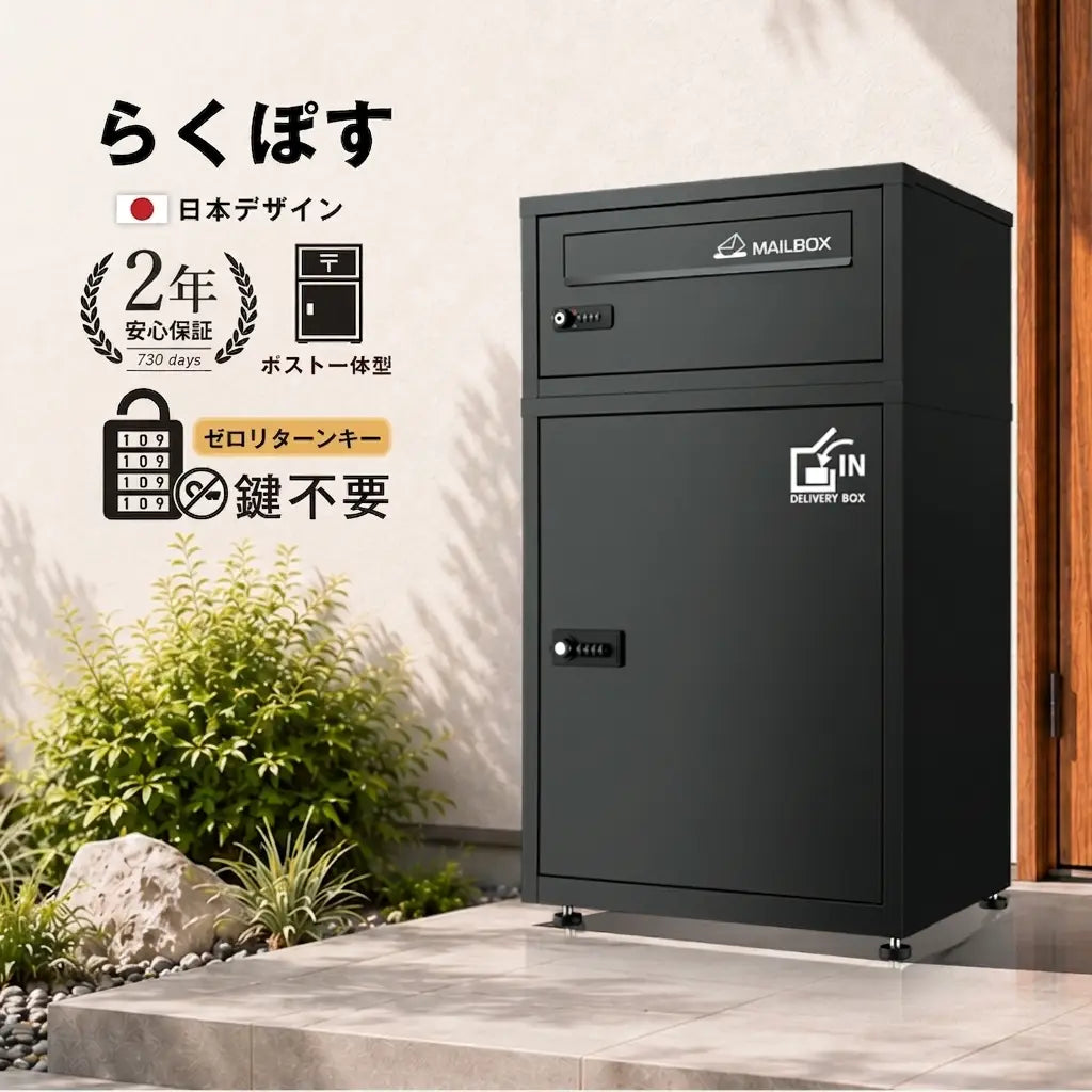 【２年保証付き】『らくぽす』PZR《ポスト一体型+ゼロリターンキー》